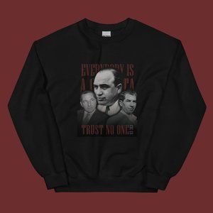 Mens Everybody's A Gangsta Black Crewneck Sweater